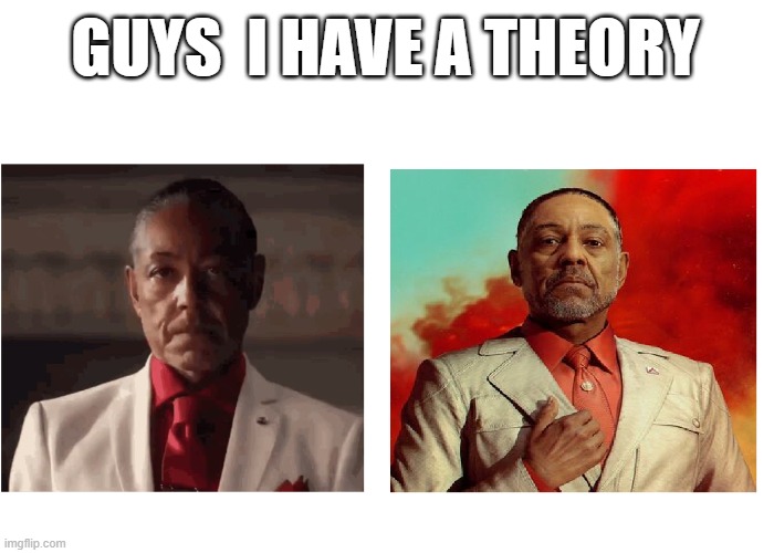 how did we not see this | GUYS  I HAVE A THEORY | image tagged in gaming | made w/ Imgflip meme maker