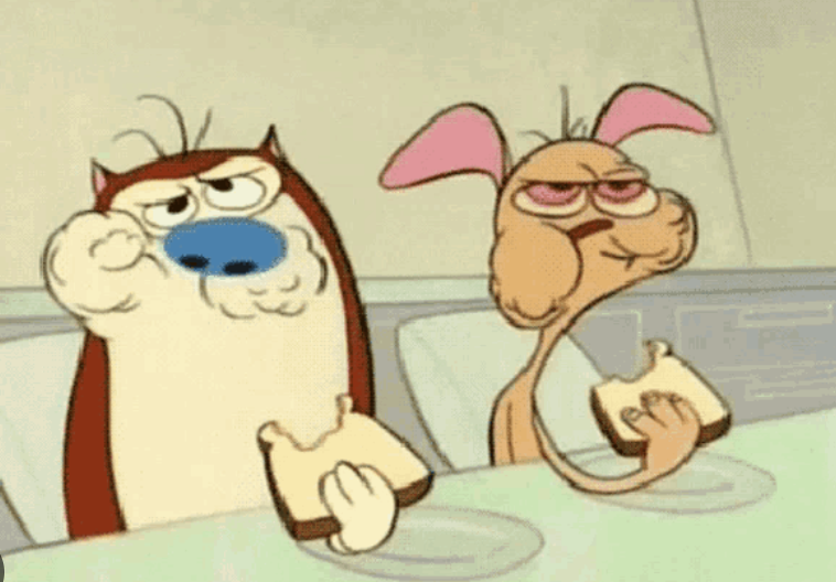 High Quality ren and stimpy Blank Meme Template