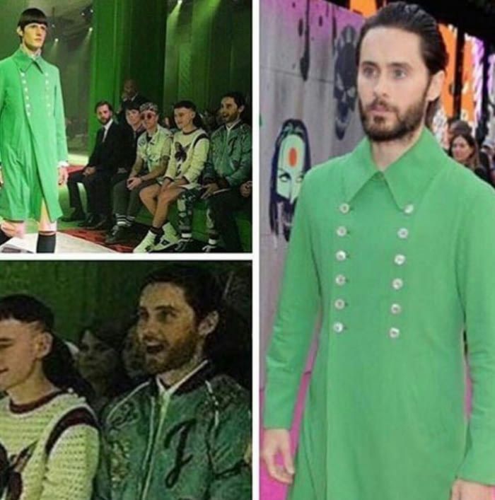 High Quality Jared Leto Coat exitement Blank Meme Template