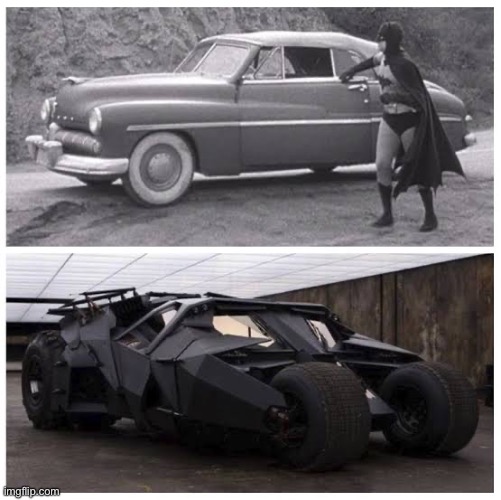 image tagged in batman,batmobile | made w/ Imgflip meme maker