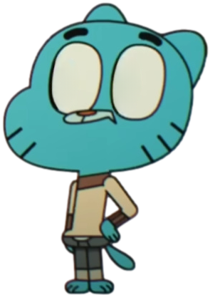 Gumball Watterson (season 2, Pibby glitch, without eyes) Blank Template ...