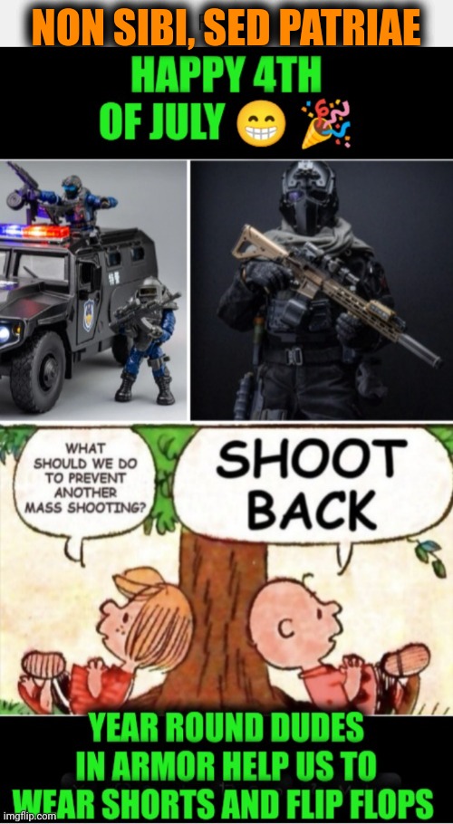 Funny | NON SIBI, SED PATRIAE | image tagged in funny,politics,seriously,police,megamind thank you random citizen,4th of july | made w/ Imgflip meme maker