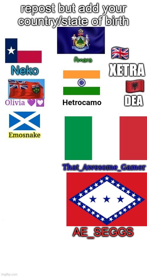I had to painfully remove the watermarks from each image. My bad if it looks a little scuffed | AE_SEGGS | made w/ Imgflip meme maker