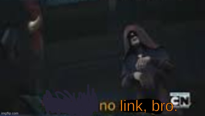 There is no link, bro. | image tagged in there is no link bro | made w/ Imgflip meme maker