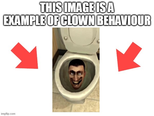 This image is a example of clown behaviour | image tagged in this image is a example of clown behaviour | made w/ Imgflip meme maker