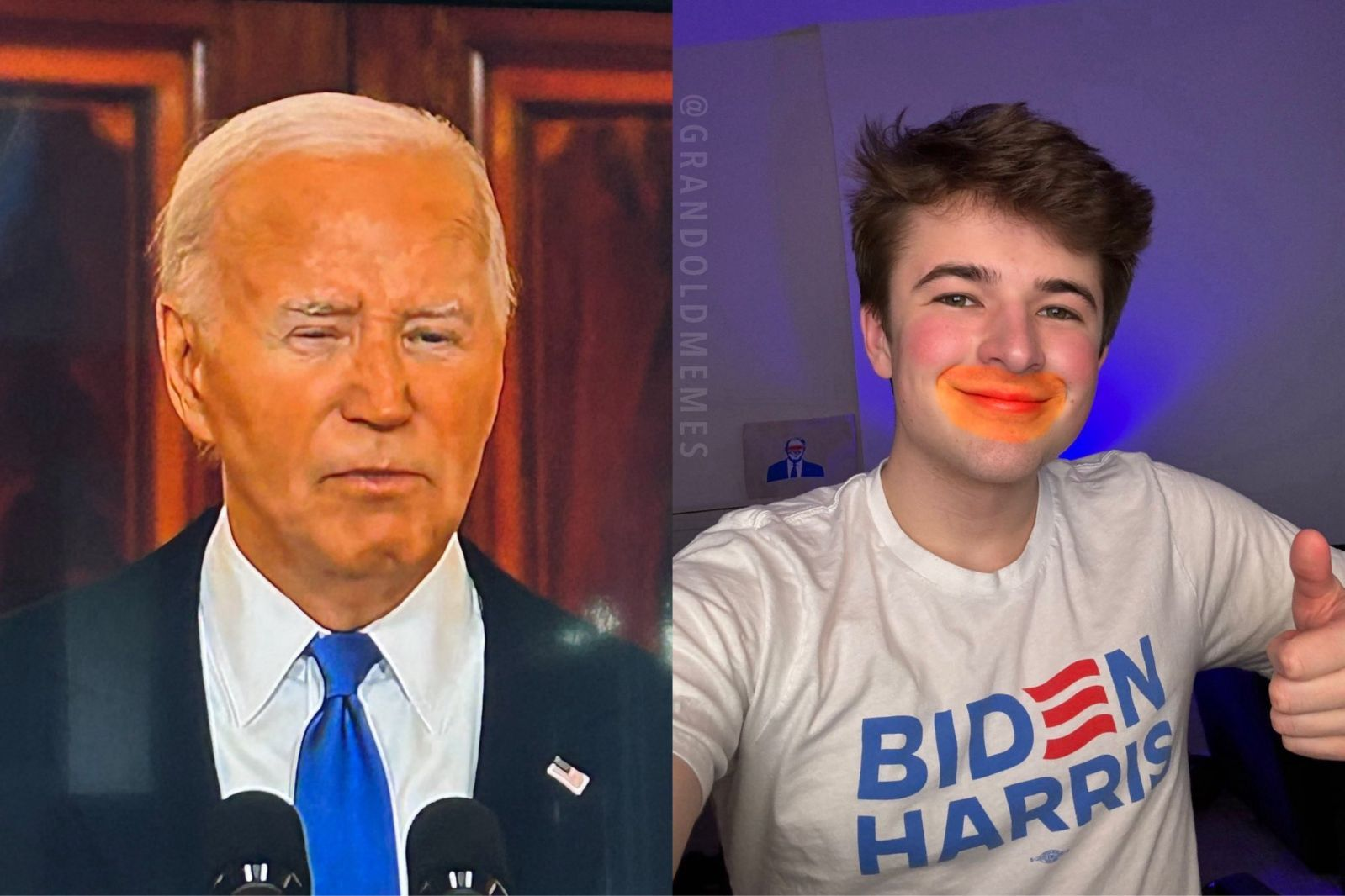 High Quality Biden supporter Blank Meme Template