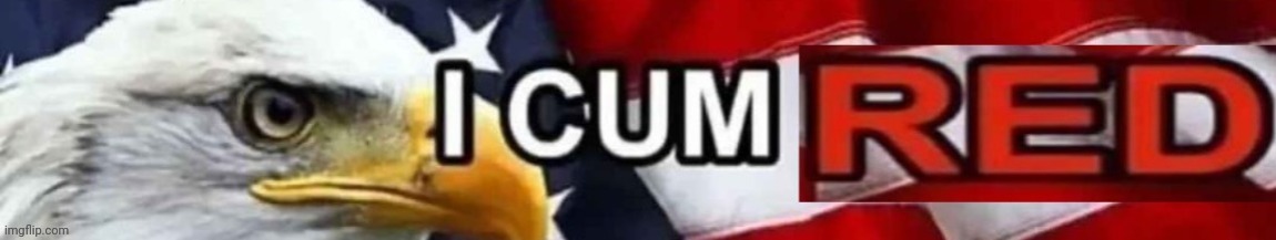 I CUM RED | image tagged in i cum red | made w/ Imgflip meme maker