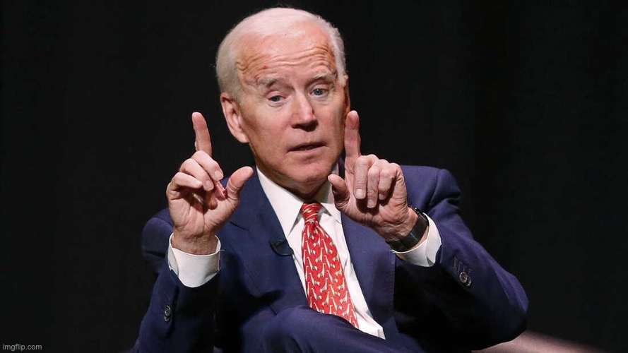 Joe Biden pointing up 2 hands | image tagged in joe biden pointing up 2 hands | made w/ Imgflip meme maker