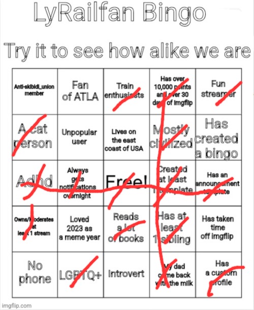 LyRailfan Bingo | image tagged in lyrailfan bingo | made w/ Imgflip meme maker