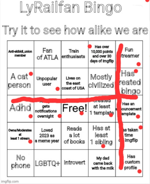 LyRailfan Bingo | image tagged in lyrailfan bingo | made w/ Imgflip meme maker