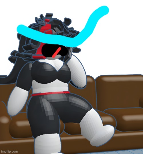 Claire crybaby | image tagged in claire sitting on couch | made w/ Imgflip meme maker