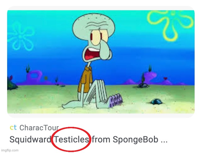 squidward testicles | image tagged in memes,funny,funny memes,google images,squidward,msmg | made w/ Imgflip meme maker