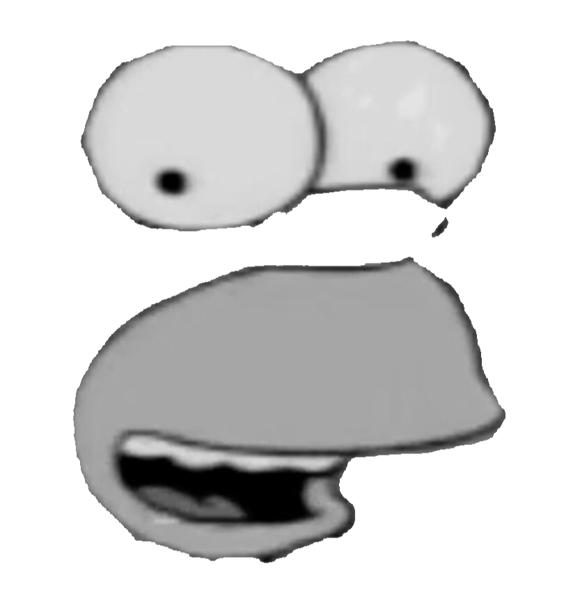 High Quality Homer Dud Face Black And White Blank Meme Template