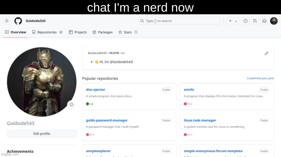chat I'm a nerd now | made w/ Imgflip meme maker