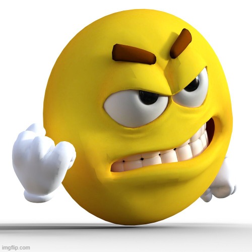 Oddly realistic emoji shaking their fist angrily at racism. | image tagged in oddly realistic emoji shaking their fist angrily at racism | made w/ Imgflip meme maker