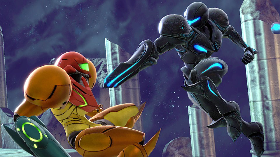 High Quality Dark Samus about to shoot Samus Blank Meme Template