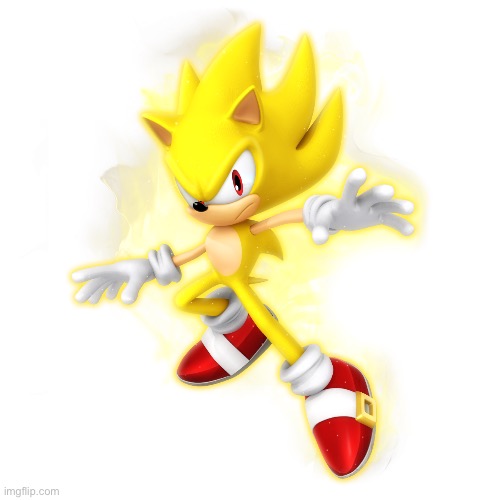 Super Sonic (transparent) | image tagged in super sonic transparent | made w/ Imgflip meme maker