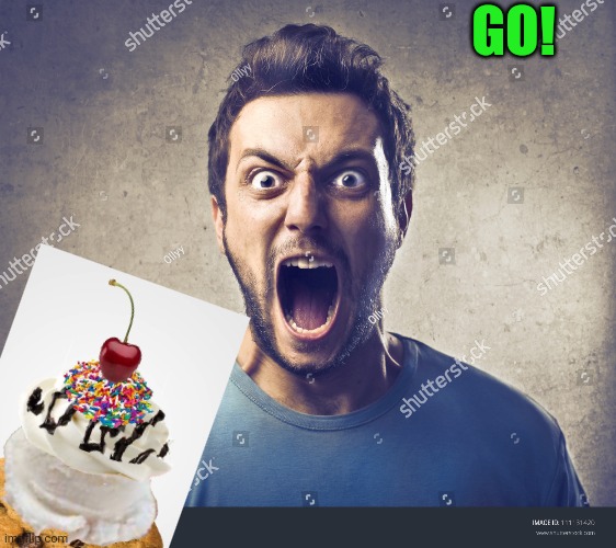 Papa's scooperia icon but bad | GO! | made w/ Imgflip meme maker