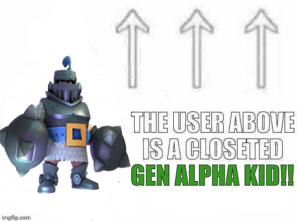 High Quality The user is a closeted gen alpha kid Blank Meme Template