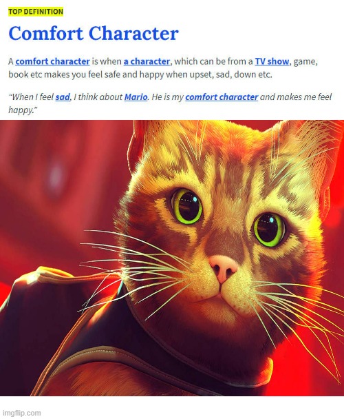 Cat | image tagged in comfort character | made w/ Imgflip meme maker