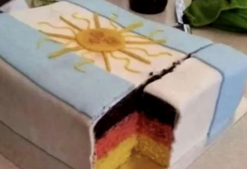 High Quality Argentina Germany cake Blank Meme Template