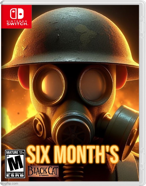 Created by Black Cat Studio's. My studio that will soon be real. | Six Month's | image tagged in ww1,game,all quiet on the western front,military,nintendo switch,nintendo | made w/ Imgflip meme maker