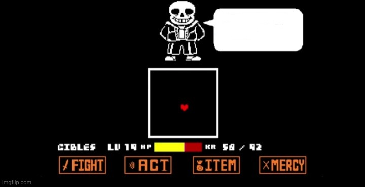 Sans Speaking (in fight) Blank Meme Template