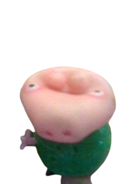 squashed head - peppa pig figure Blank Meme Template