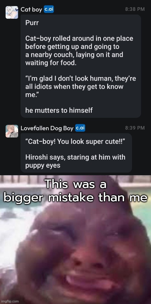 This was a bigger mistake than me | image tagged in guh glorp | made w/ Imgflip meme maker