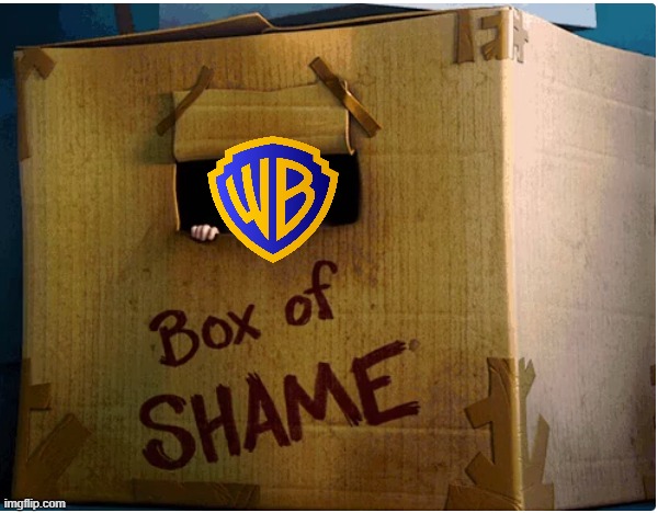 warner bros discovery in the box of shame | image tagged in box of shame,memes,warner bros discovery | made w/ Imgflip meme maker
