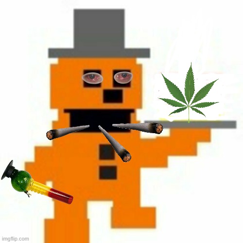 Hello, this a shitpost FNAF character. Meet Crackbear | image tagged in memes,fnaf,crack,shitpost,cursed image | made w/ Imgflip meme maker