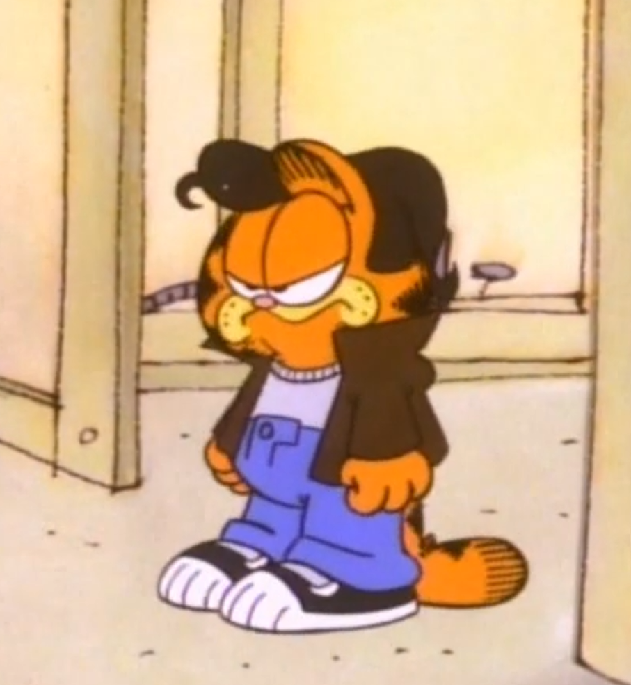 Garfield got the drip Blank Meme Template