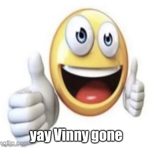 yay | yay Vinny gone | image tagged in yay | made w/ Imgflip meme maker