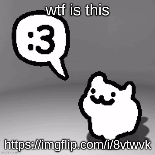 :3 cat | wtf is this; https://imgflip.com/i/8vtwvk | image tagged in 3 cat | made w/ Imgflip meme maker