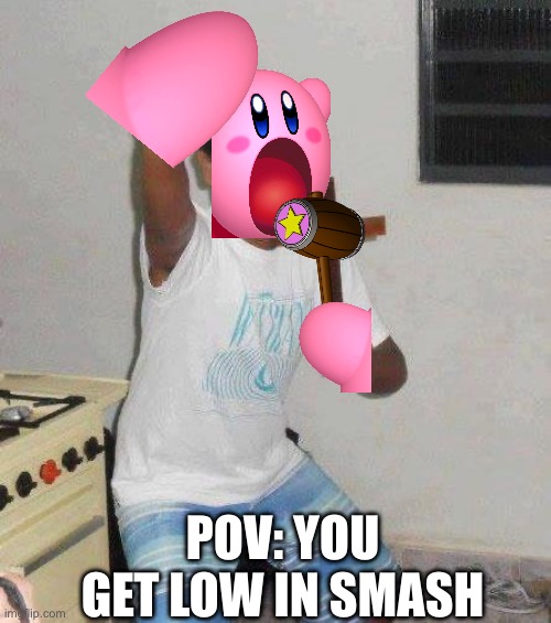 kid with cross | POV: YOU GET LOW IN SMASH | image tagged in kid with cross | made w/ Imgflip meme maker
