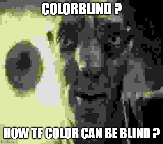 ??? | COLORBLIND ? HOW TF COLOR CAN BE BLIND ? | image tagged in avatar guy,colors,lol so funny,haha,memes,avatar | made w/ Imgflip meme maker