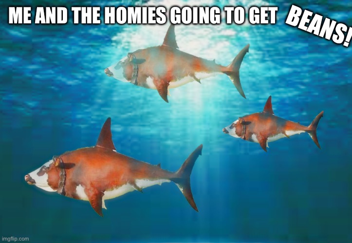 cowfish | ME AND THE HOMIES GOING TO GET; BEANS! | image tagged in cowfish | made w/ Imgflip meme maker