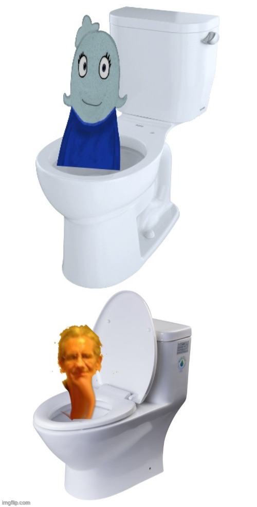 image tagged in blue skibidi toilet,jeffrey skibidi toilet | made w/ Imgflip meme maker