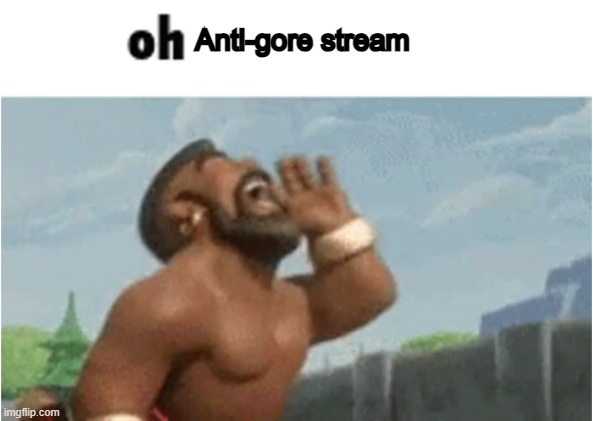 OH MODERATORS | Anti-gore stream | image tagged in oh moderators | made w/ Imgflip meme maker