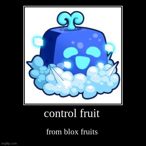 control fruit | from blox fruits | image tagged in funny,demotivationals | made w/ Imgflip demotivational maker