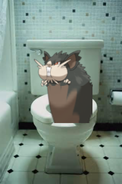 High Quality alolan raticate gets skibidified Blank Meme Template