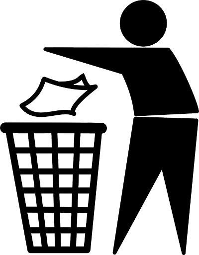 Stick Figure Throwing Trash Blank Meme Template