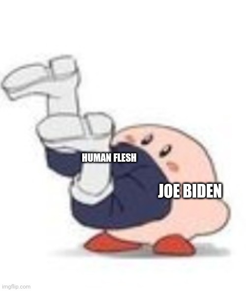 Kirby vores Shoto | HUMAN FLESH; JOE BIDEN | made w/ Imgflip meme maker