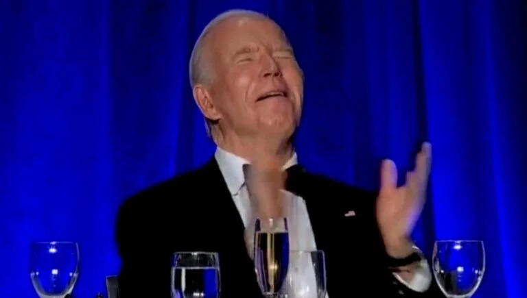 High Quality Biden crying at banquet Blank Meme Template