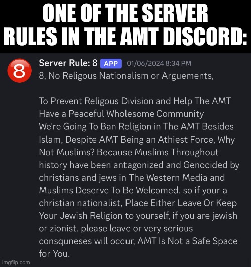 Damn. They had a suicide rule. | ONE OF THE SERVER RULES IN THE AMT DISCORD: | made w/ Imgflip meme maker