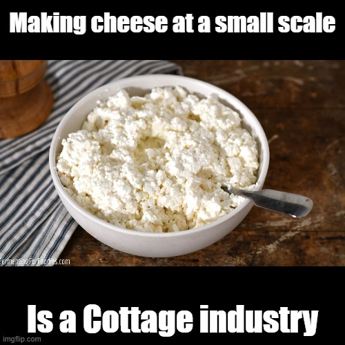 Cottage Industry | Making cheese at a small scale; Is a Cottage industry | image tagged in black square,pun,cheese | made w/ Imgflip meme maker