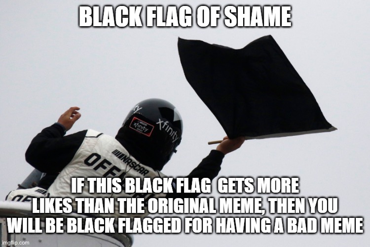 Black Flag of Shame | image tagged in black flag of shame | made w/ Imgflip meme maker