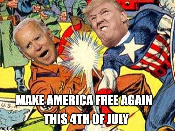 4th of july memes | THIS 4TH OF JULY; MAKE AMERICA FREE AGAIN | image tagged in politics | made w/ Imgflip meme maker
