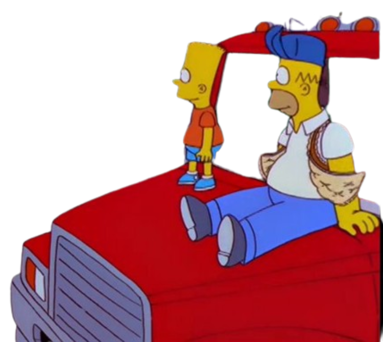 High Quality Homer Simpson Hood Of Truck Blank Meme Template