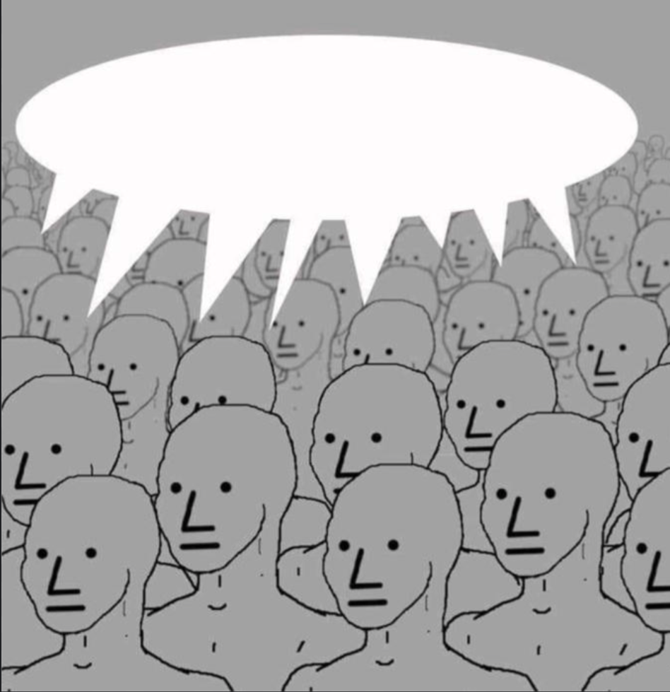 High Quality NPC ONE MINUTE LATER Blank Meme Template